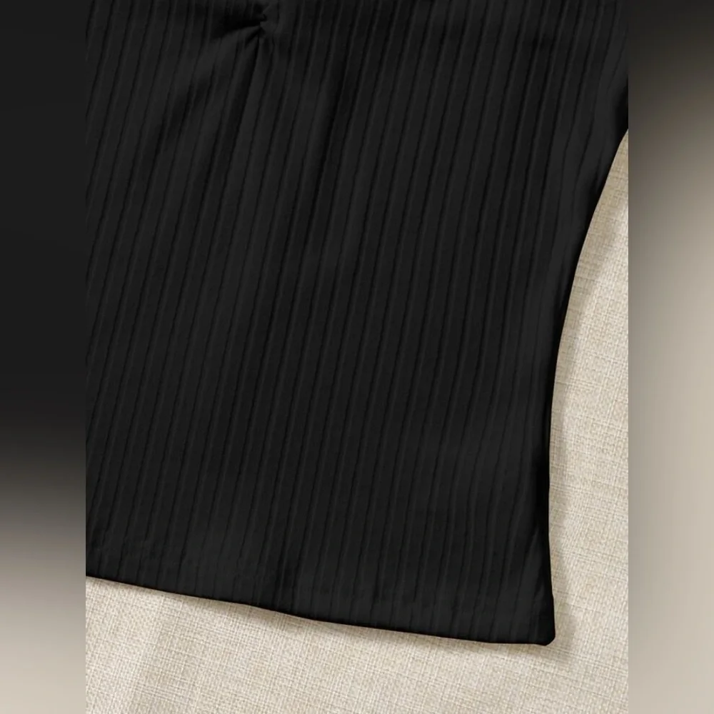 Frenchy Black Ruffle Top - Picture 5 of 5